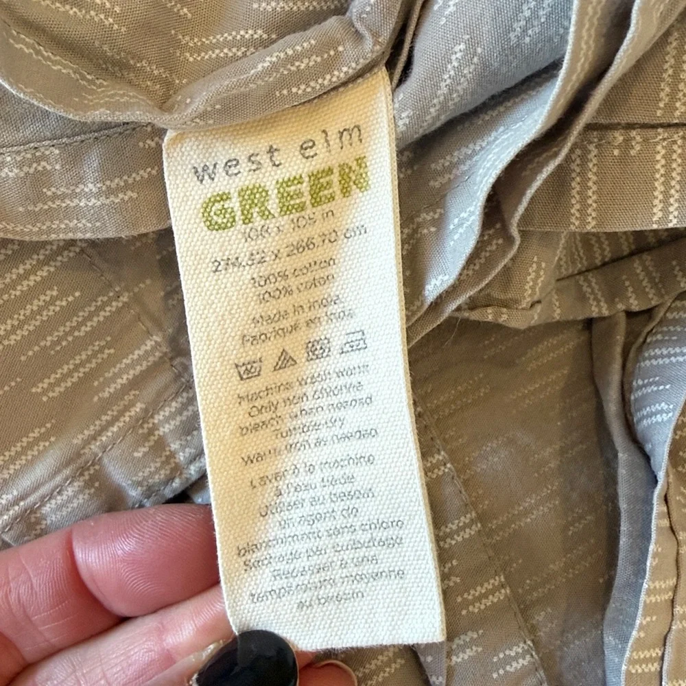 West Elm King Cotton Sheets 4 Piece Set
